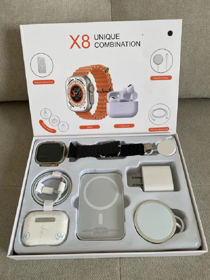 Combo:Smartwatch+PowerBank+Audifonos(X8
