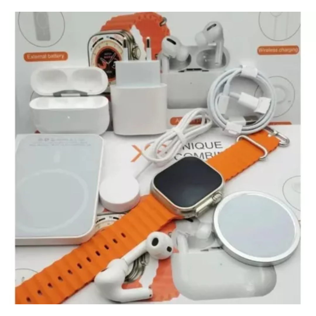 Combo:Smartwatch+PowerBank+Audifonos(X8